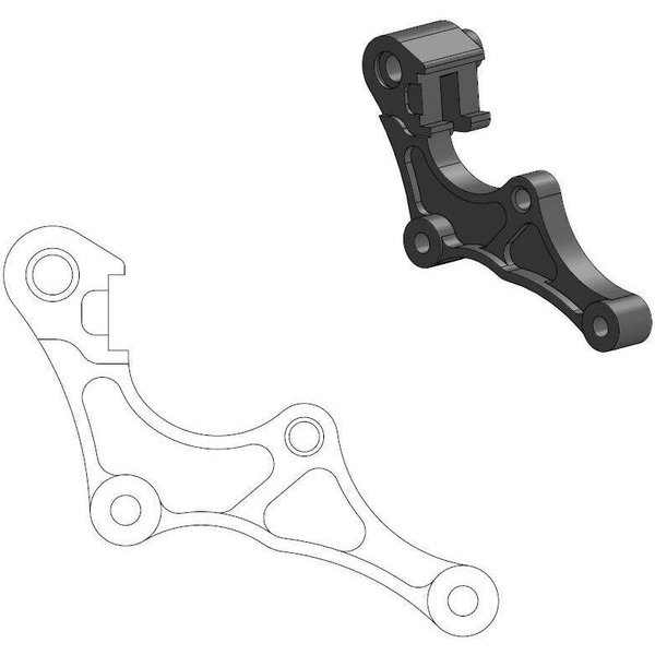 211119 - Moto Master Supermoto Street Brake Disc Adapter Bracket For Honda CRF250R 2019-2025