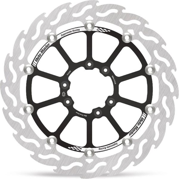 112339 - Moto Master Flame Series Floating Brake Disc For Tm Racing TMSMR 450 ES FI - Black/Silver