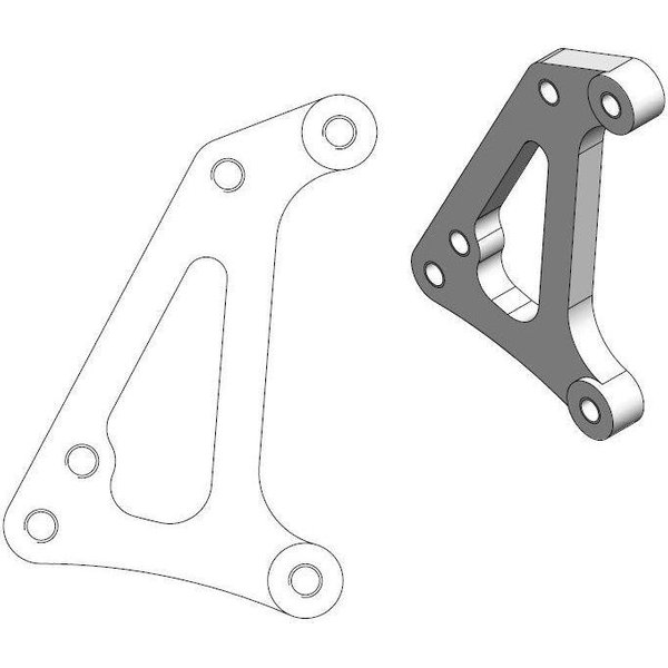 211081 - Moto Master Relocation Bracket for OEM Caliper For Sherco SE-R 300 2016-2022 Front