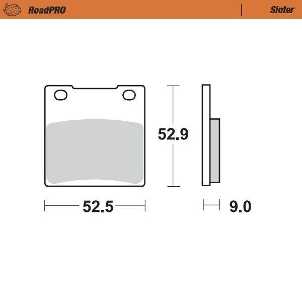401902 - Moto Master RoadPRO Sinter Brake Pads Rear For Suzuki GS 500 E 1989-2007 Rear