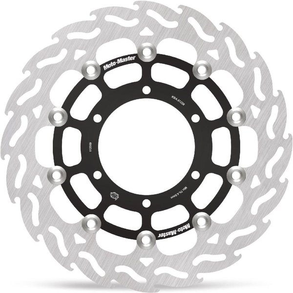 112069 - Moto Master Flame Series Floating Brake Disc For Suzuki GSX-R 750 - Black/Silver