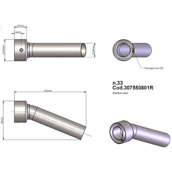 307550801R - LeoVince DB Killer Insert For KTM Duke 125 2011-2012