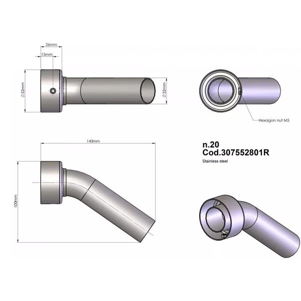 307552801R - LeoVince DB Killer Insert For Kawasaki ER-6F 650 2006-2016