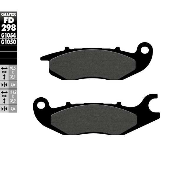 FD298G1050 - FD298G1050 - Galfer Organic Front Brake Pads - Suzuki GSX-S 125 2017-2024