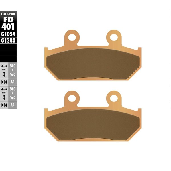FD401G1380 - FD401G1380 - Galfer HH Sintered Right Rear Brake Pads - Suzuki AN 400 Burgman 2022-2024