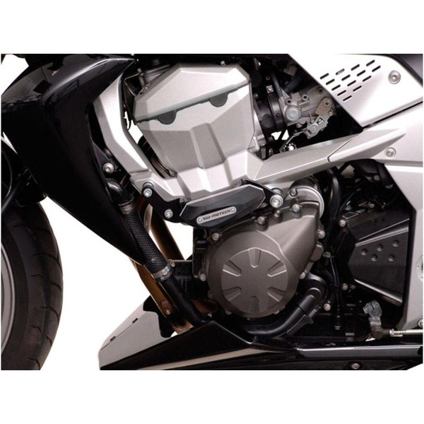 STP.08.590.10400/B - SW Motech Frame Sliders For Kawasaki Z 750 2006-2012 - Black/Silver
