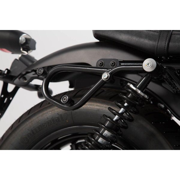 HTA.17.797.10001 - SW Motech SLC Left Side Pannier Carrier For Moto Guzzi V9 ROAMER 2016-2020 - Black