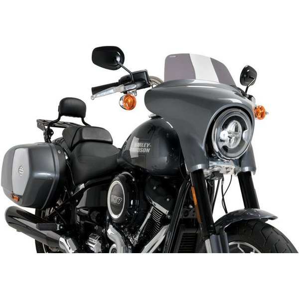 21340F - Puig Batwing Sports Screen For Harley Davidson Softail Sport Glide FLSB 2018-2024 - Dark Smoke