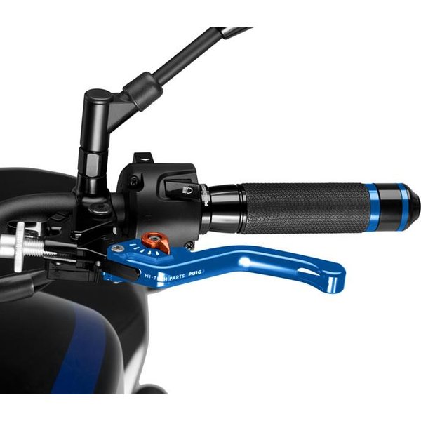 230AT - Puig Short V3 Clutch Lever For Ducati 1098 2007-2008 - Blue With Orange Selector