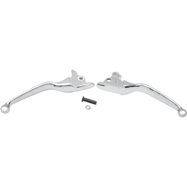 H07-0585 - Drag Specialties Wide Blade Lever Set For Harley Davidson FLHR 1584 2008 - Chrome