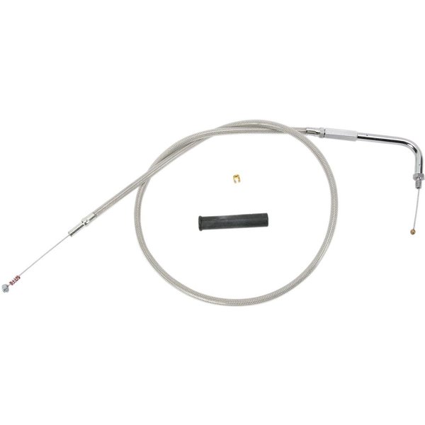 5341900B - Drag Specialties Stainless Steel Braided Idle Cable For Harley Davidson FXDB 1584 2007-2013 80.5 cm (31-3/4") - Silver/Unfinished