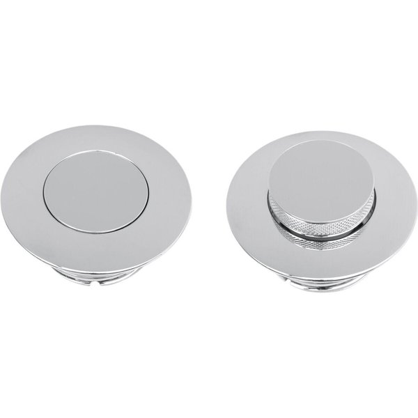 T03-0336-A - Drag Specialties 69.9 mm (2-3/4") Pop-Up Fuel Cap For Harley Davidson FLD 1690 2012-2013 - Chrome