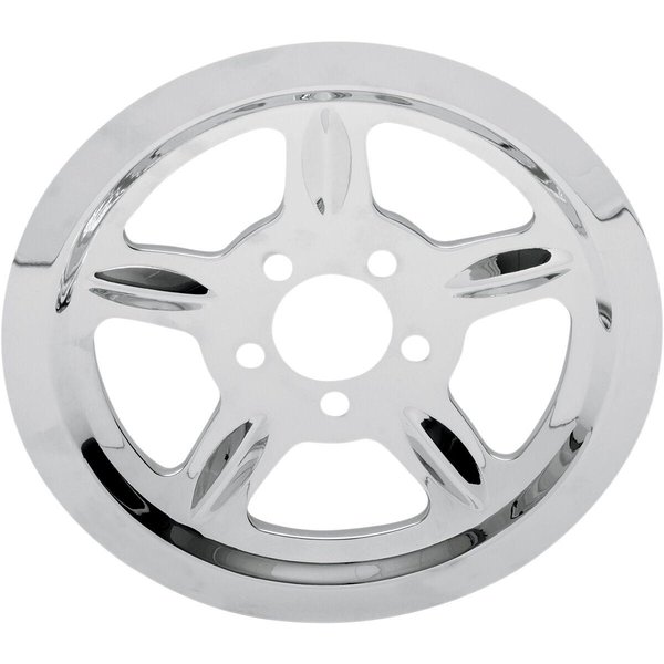 302220 - Drag Specialties Outer Rear Pulley Insert For Harley Davidson XL 1200 C 2004-2015 Rear - Chrome