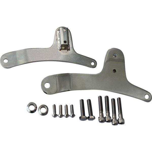 X08-0000C - Drag Specialties Sissy Bar Side Plates For Harley Davidson XLH 1000 1980-1981 - Chrome