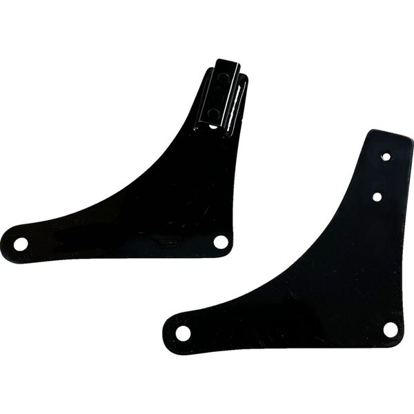 X08-0012GB - Drag Specialties Sissy Bar Side Plates For Harley Davidson FLS 1690 2012-2016 - Black