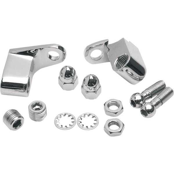20-0390 - Drag Specialties Front Turn Signal Mount Kit For Harley Davidson FXD 1450 2003 - Silver