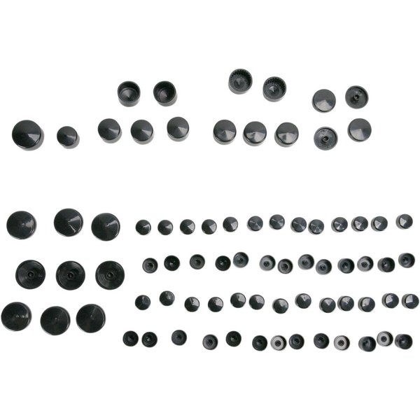 352016 - Drag Specialties Bolt Cover Standard Kit For Harley Davidson XL 1200 C 2004-2020 - Black