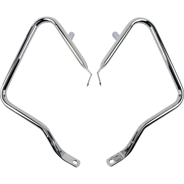 21028 - Drag Specialties Saddlebags Guards/Support Kit For Harley Davidson FLHX 1690 2014-2016 - Chrome