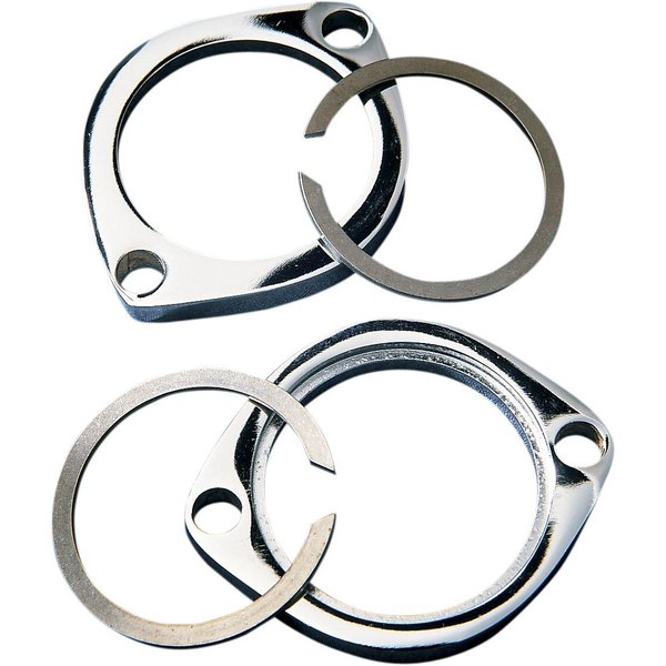 74545 - Drag Specialties Exhaust Flange Kit For Harley Davidson FLD 1690 2012-2013 - Chrome