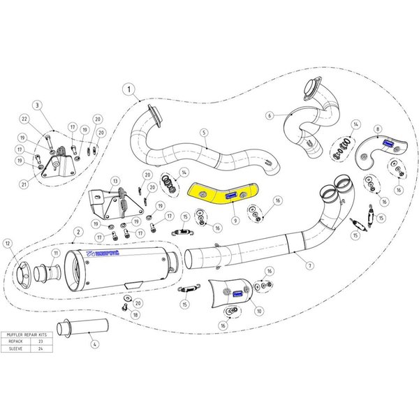 P-HSHDRODCA2 - P-HSHDRODCA2 - Akrapovic Heat Shield - Harley Davidson VRSCF 1250 ABS 2009-2016