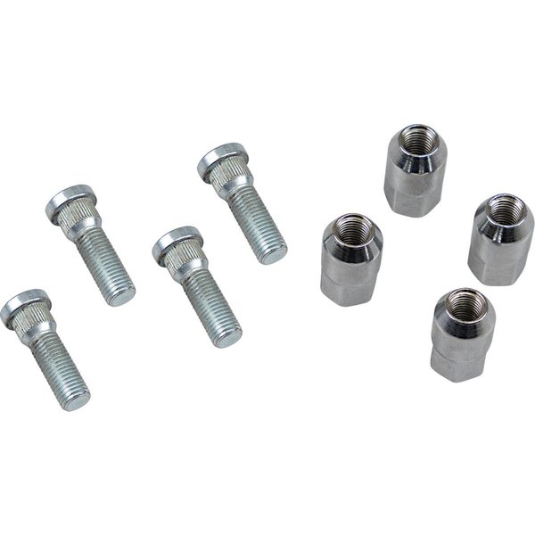 85-1109 - Moose Racing Wheel Stud/Nut Kit For Polaris General 1000 4X4 2019 Fits Front Or Rear - Silver