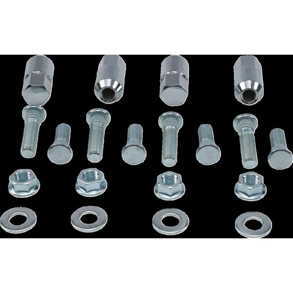 85-1132 - Moose Racing Wheel Stud/Nut Kit For Polaris Sportsman 500 EFI 4X4 2006-2008 Fits Front Or Rear - Silver