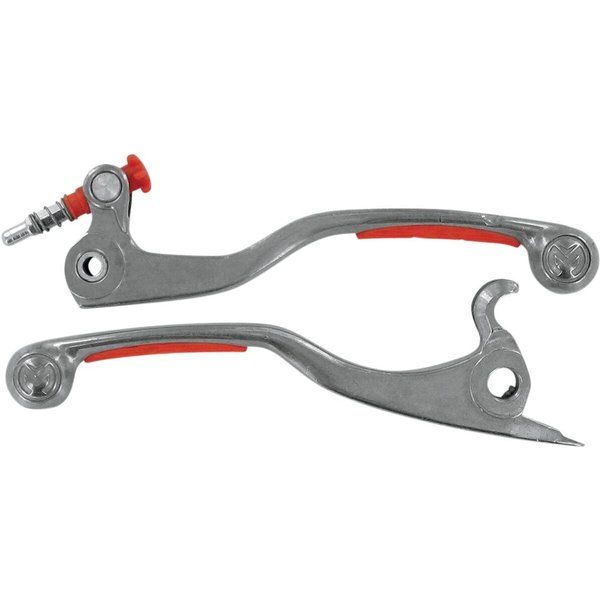 1SGKJ58 - Moose Racing Competition Grip Lever Set For KTM EXC125 2005-2013 - Orange/Silver