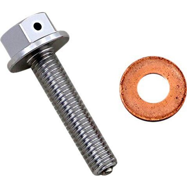 T14-1082S - Moose Racing Magnetic Drain Plug For Honda CRF450R 2002-2008 - Anodized Clear/Silver