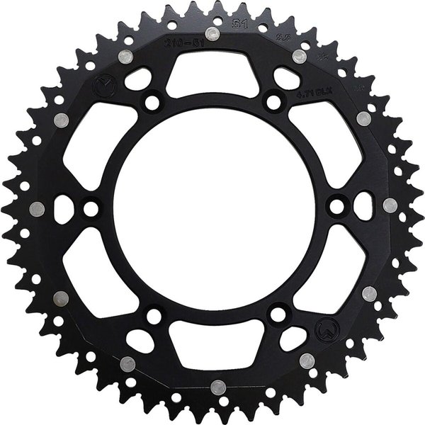 1210-210-51-10X - Moose Racing Dual Sprocket For Honda CR125 1984-2007 Rear Black 51T