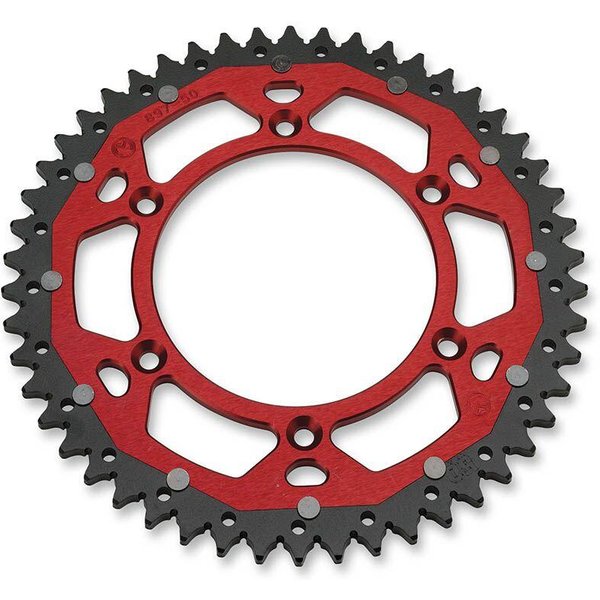 1210-822-48-13X - Moose Racing Dual Sprocket For Husqvarna CR125 1991-2013 Rear Black/Red 48T