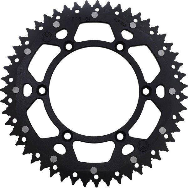 1210-808-51-10X - Moose Racing Dual Sprocket For Suzuki DR250 1990-1993 Rear Black 51T