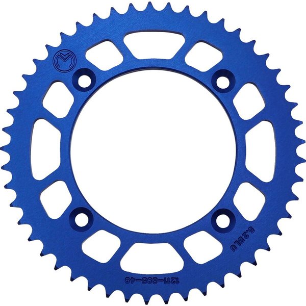 1211-895-49-12 - Moose Racing Rear Aluminium Sprocket For Gas Gas MC85 2022-2024 Rear Blue 49T