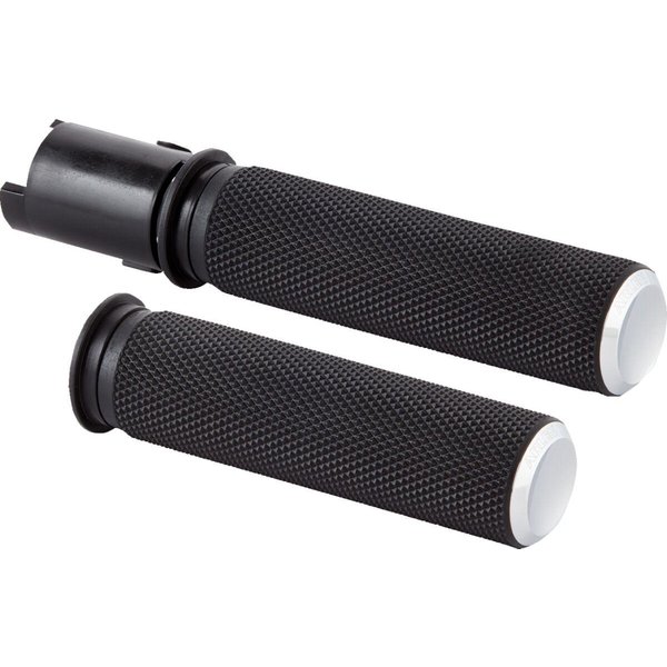 500-051 - Arlen Ness Knurled Grips For Harley Davidson FLHX 1923 2024 - Black/Chrome