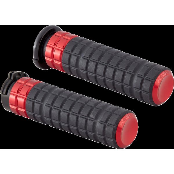 500-019 - Arlen Ness SpeedLiner Grips For Harley Davidson FLD 1690 2012-2013 - Black/Red