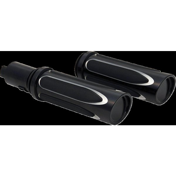 500-069 - Arlen Ness Deep Cut Comfort Series Grips For Harley Davidson FLHX 1923 2024 - Black
