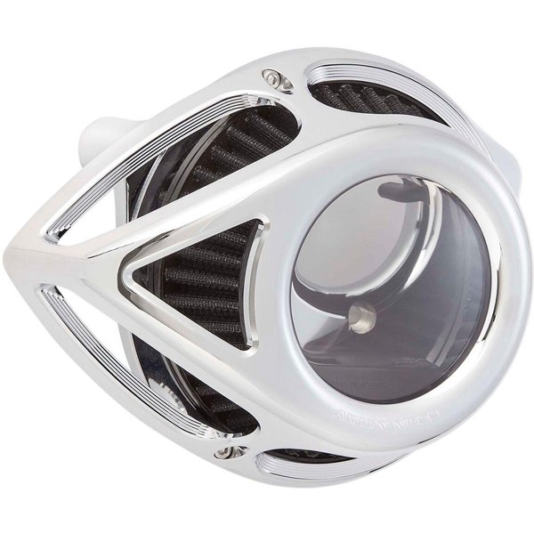 18-988 - Arlen Ness Clear Tear Air Cleaner Kit For Harley Davidson XL 1200 C 1996-2020 - Chrome