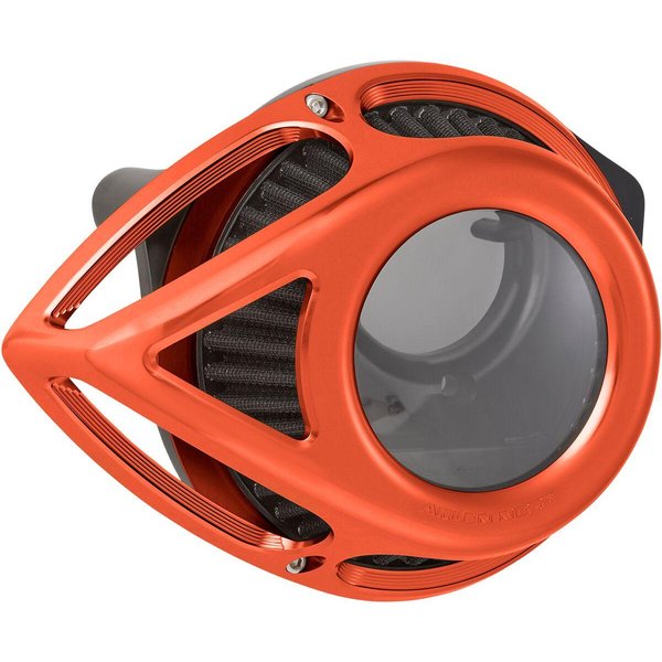600-001 - Arlen Ness Clear Tear Air Cleaner Kit For Harley Davidson FLHR 1584 2008 - Orange
