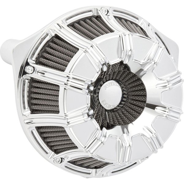 600-222 - Arlen Ness Inverted Series 10 Gauge Air Cleaner Kit For Harley Davidson FLHX 1923 2024-2026 - Chrome