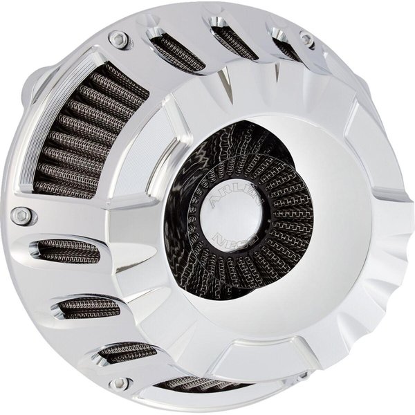 600-228 - Arlen Ness Inverted Series Deep Cut Air Cleaner Kit For Harley Davidson FLHX 1923 2024-2026 - Chrome