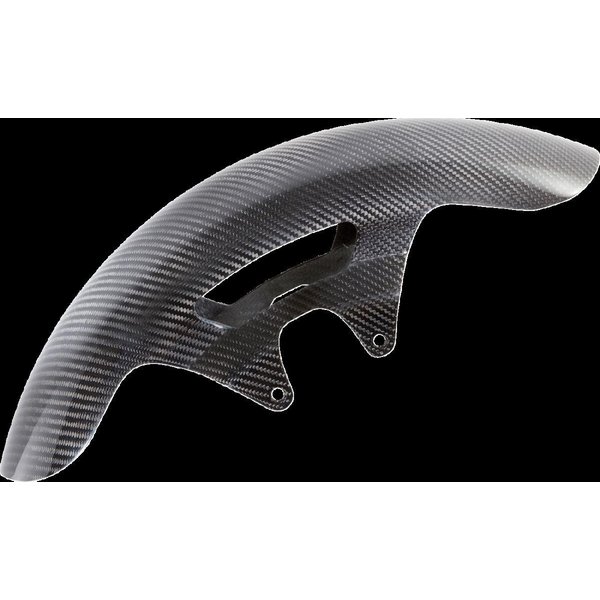 210-017 - Arlen Ness Carbon Fibre 19" Cafe Fender For Harley Davidson FLHXSE 1977 2023-2024 48 cm (19") Front - Black