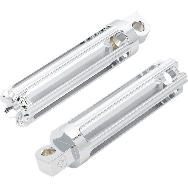 06-104 - Arlen Ness 10-Gauge Male-Mount Footpegs For Harley Davidson FLD 1690 2012-2013 - Chrome