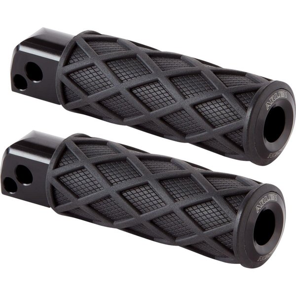 400-053 - Arlen Ness Diamond Passenger Foot Pegs For Harley Davidson FLDE 1750 2018-2020 - Black
