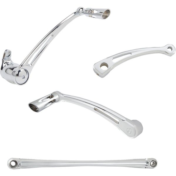 420-109 - Arlen Ness Deep Cut Foot Control Kits For Harley Davidson FLH 1868 2021 - Chrome