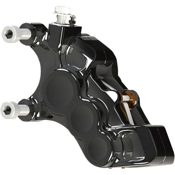 02-215 - Arlen Ness Tech 6 Piston Differential Bore Caliper For Harley Davidson FLH 1868 2021 Front Left - Black
