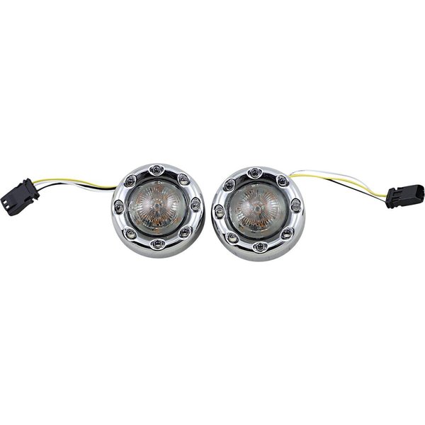 PB-BR-AW-JAE-CS - Custom Dynamics ProBeam Bullet Ringz 1157 Front Turn Signals For Harley Davidson FLHTCUTGSE 1923 2020-2022 Front Chrome Smoke
