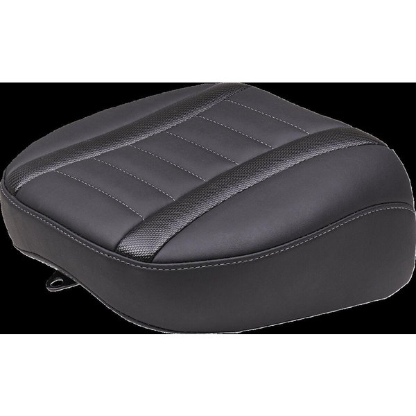 88402GM - Mustang Deluxe Touring Passenger Carbon Fibre Seat For Harley Davidson FLHTK 1868 2023-2024 - Black/Grey