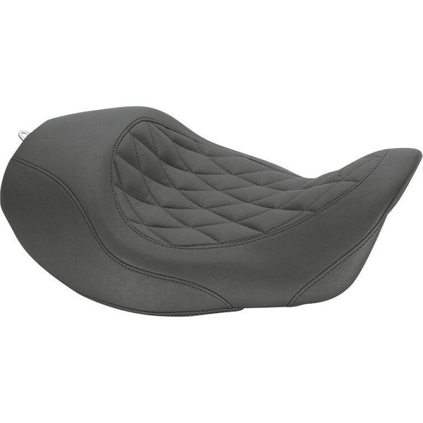 76710 - Mustang Wide Tripper Forward Solo and Rear Seat For Harley Davidson FLD 1690 2014-2016 - Black