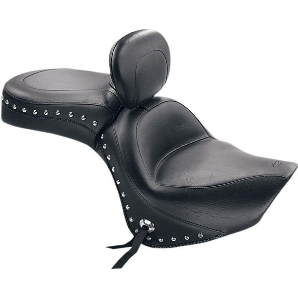 79416 - Mustang Wide Touring Seat with Driver Backrest For Kawasaki VN 900 2006-2016 - Black