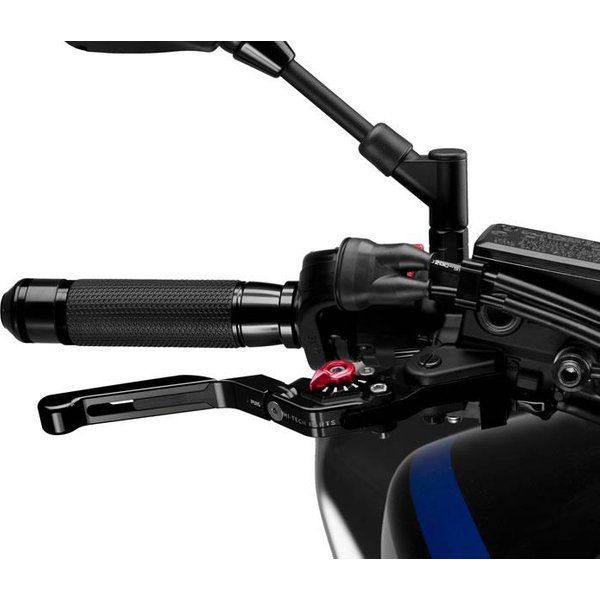 14NNR - Puig Extendable Folding V3 Brake Lever For Ducati 1098 2007-2008 - Black Extender With Red Selector