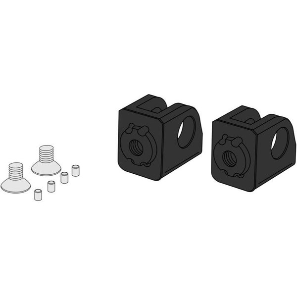 20233N - Puig Adjustable Footpeg Adaptors For Kawasaki ER6-F 2006-2016 - Black
